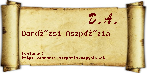 Darázsi Aszpázia névjegykártya